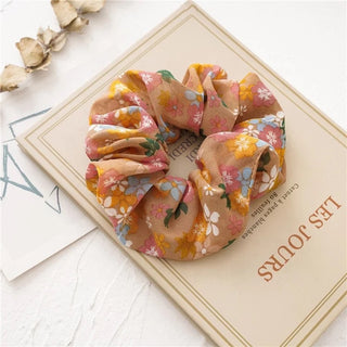 Satin scrunchies flower - Aroum